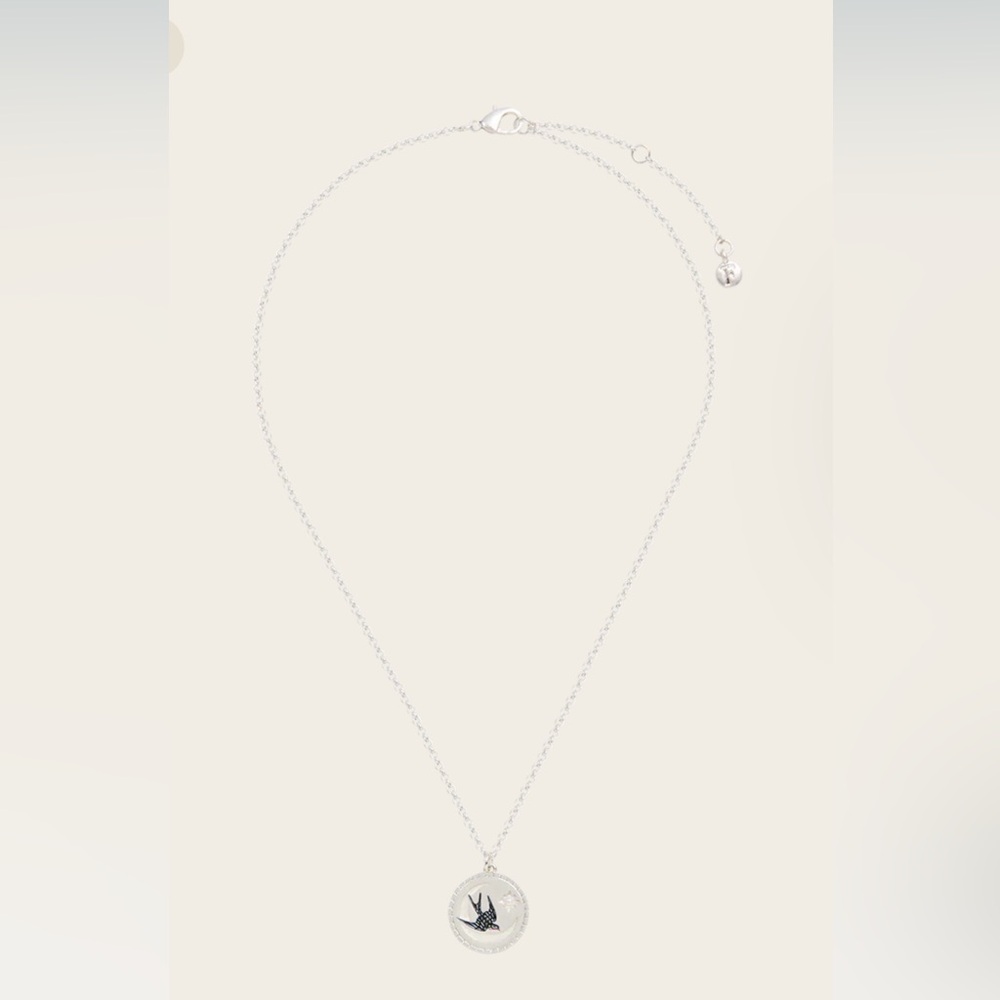 NWT Silver Swallow Spirit Guide Pendant Necklace - Picture 2 of 3